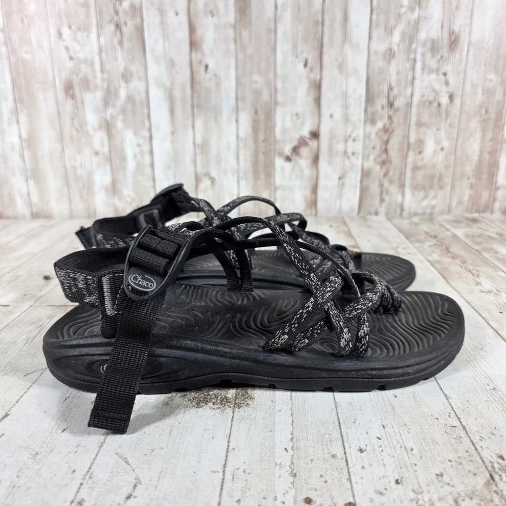 Chaco Womens Z Cloud‎ 2 Black Grey Strappy Hiking Water Sandals Size 9 W9
